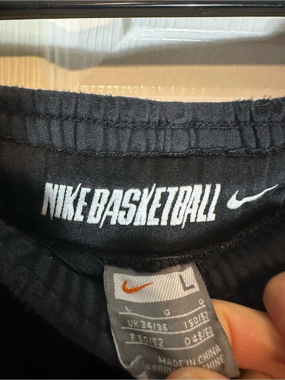 Nike Black Wide-Leg Track Pants with Gray Panels